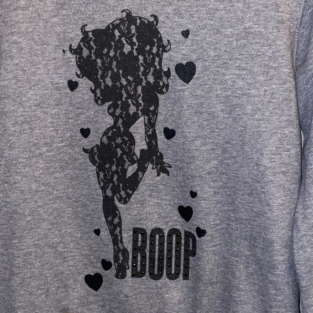 Betty Boop Grey Sweater with Lace details